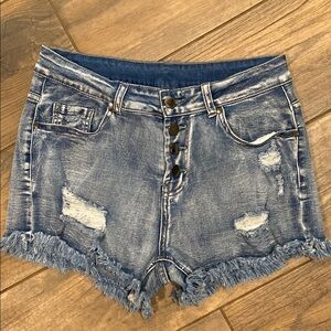 Denim Distressed Women's Shorts